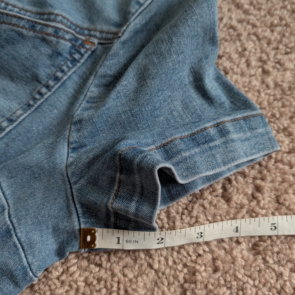 Kut from the Kloth Blue Clare Button Front Denim Mini Dress Size Large - Picture 12 of 14